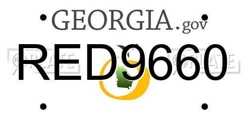 RED9660 Georgia License Plate
