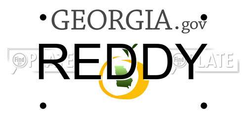 REDDY Georgia License Plate