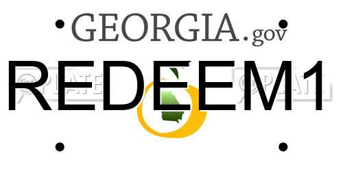 REDEEM1 Georgia License Plate