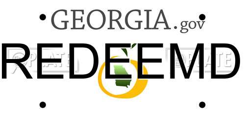 REDEEMD Georgia License Plate
