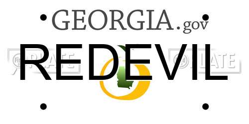 REDEVIL Georgia License Plate