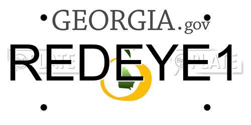 REDEYE1 Georgia License Plate
