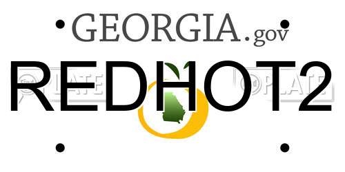 REDHOT2 Georgia License Plate