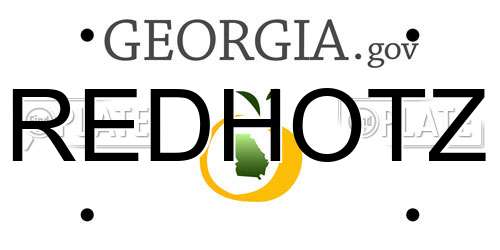 REDHOTZ Georgia License Plate