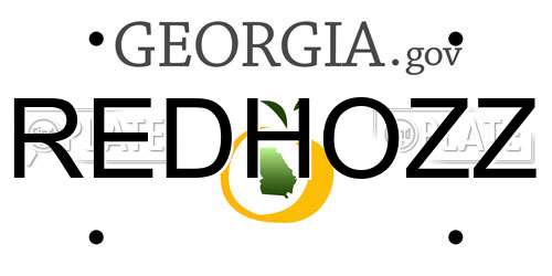 REDHOZZ Georgia License Plate