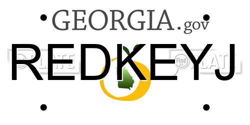 REDKEYJ Georgia License Plate