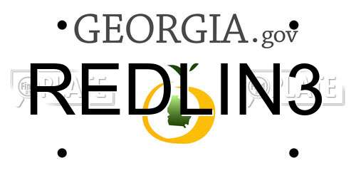 REDLIN3 Georgia License Plate