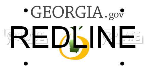 REDLINE Georgia License Plate