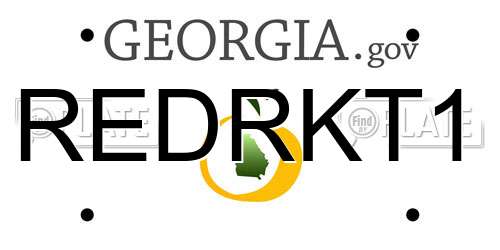 REDRKT1 Georgia License Plate