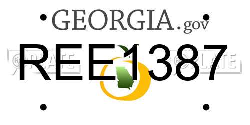 REE1387 Georgia License Plate