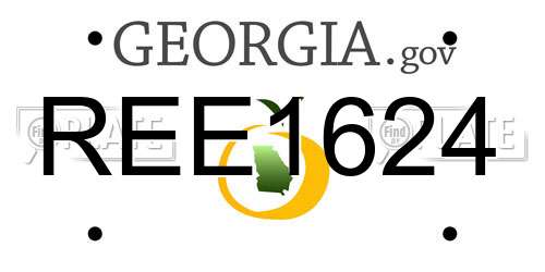 REE1624 Georgia License Plate
