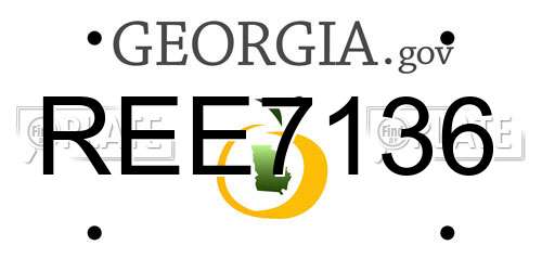 REE7136 Georgia License Plate