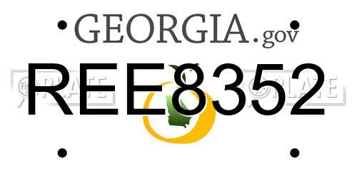 REE8352 Georgia License Plate