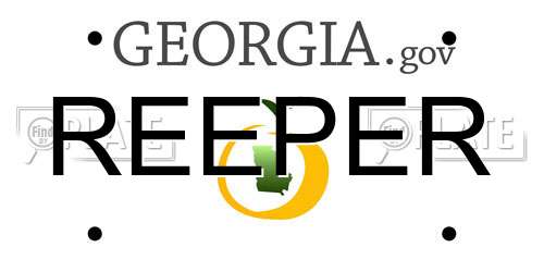 REEPER Georgia License Plate