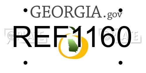 REF1160 Georgia License Plate