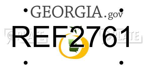 REF2761 Georgia License Plate