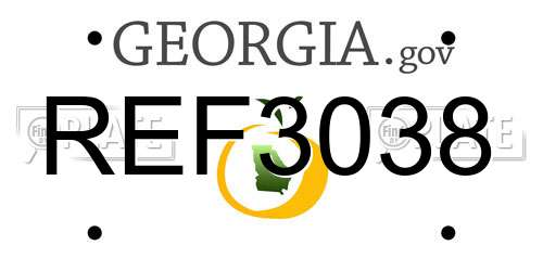 REF3038 Georgia License Plate
