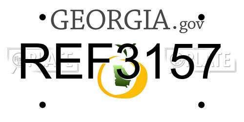 REF3157 Georgia License Plate