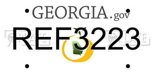 REF3223 Georgia License Plate
