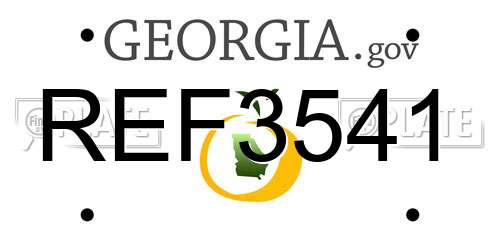 REF3541 Georgia License Plate