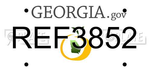REF3852 Georgia License Plate