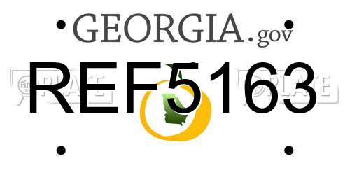 REF5163 Georgia License Plate