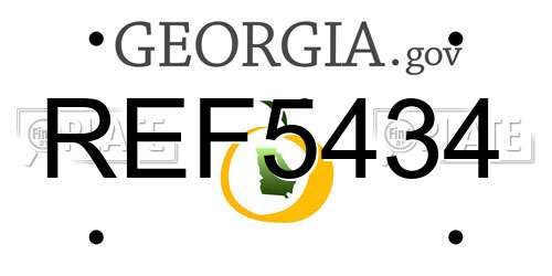REF5434 Georgia License Plate