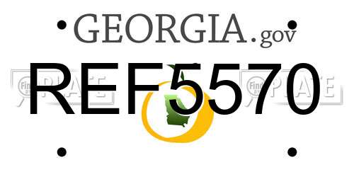 REF5570 Georgia License Plate