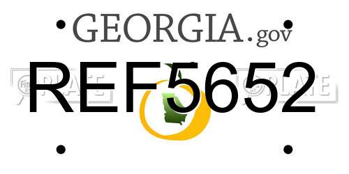 REF5652 Georgia License Plate