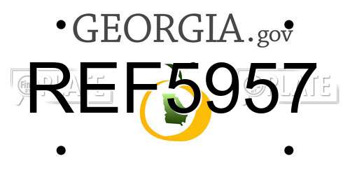 REF5957 Georgia License Plate