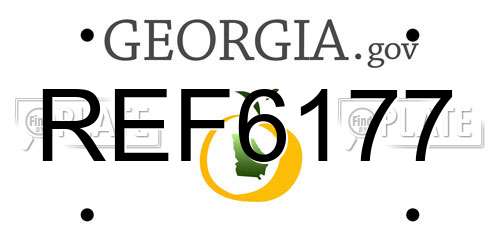 REF6177 Georgia License Plate