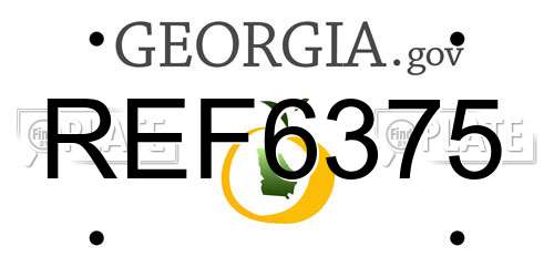 REF6375 Georgia License Plate