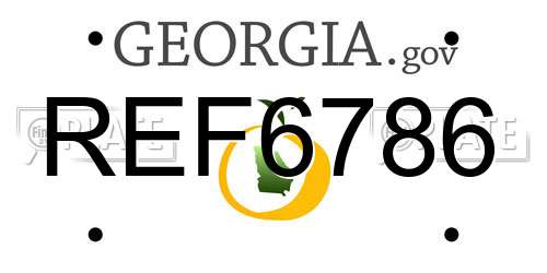 REF6786 Georgia License Plate