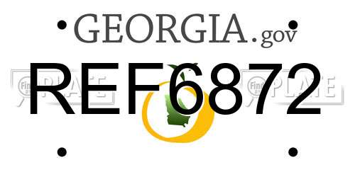 REF6872 Georgia License Plate