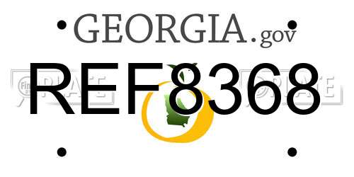 REF8368 Georgia License Plate