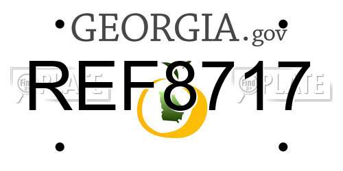 REF8717 Georgia License Plate