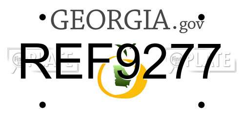 REF9277 Georgia License Plate