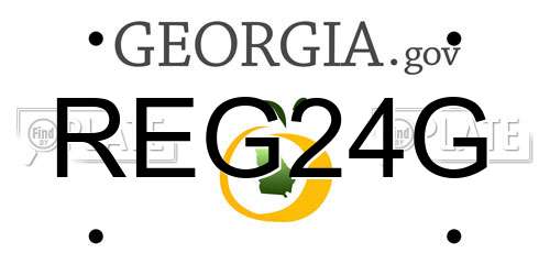 REG24G Georgia License Plate