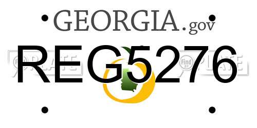 REG5276 Georgia License Plate