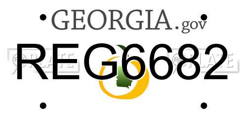 REG6682 Georgia License Plate