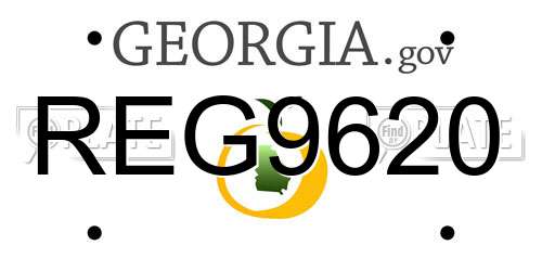REG9620 Georgia License Plate
