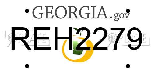 REH2279 Georgia License Plate
