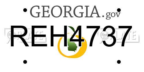 REH4737 Georgia License Plate