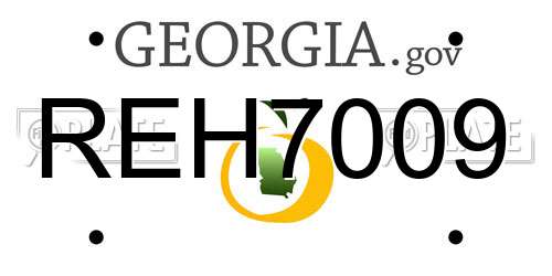 REH7009 Georgia License Plate