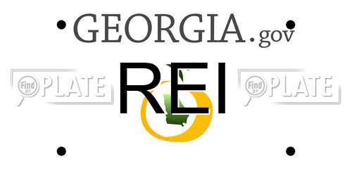 REI Georgia License Plate