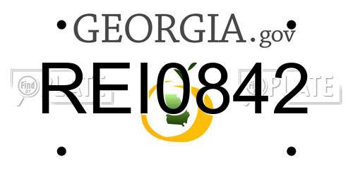 REI0842 Georgia License Plate