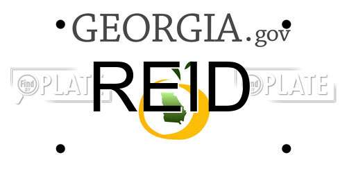 REID Georgia License Plate