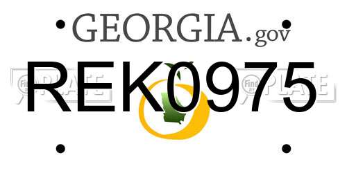 REK0975 Georgia License Plate