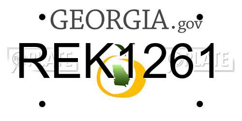 REK1261 Georgia License Plate