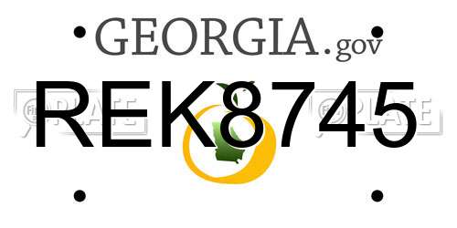 REK8745 Georgia License Plate